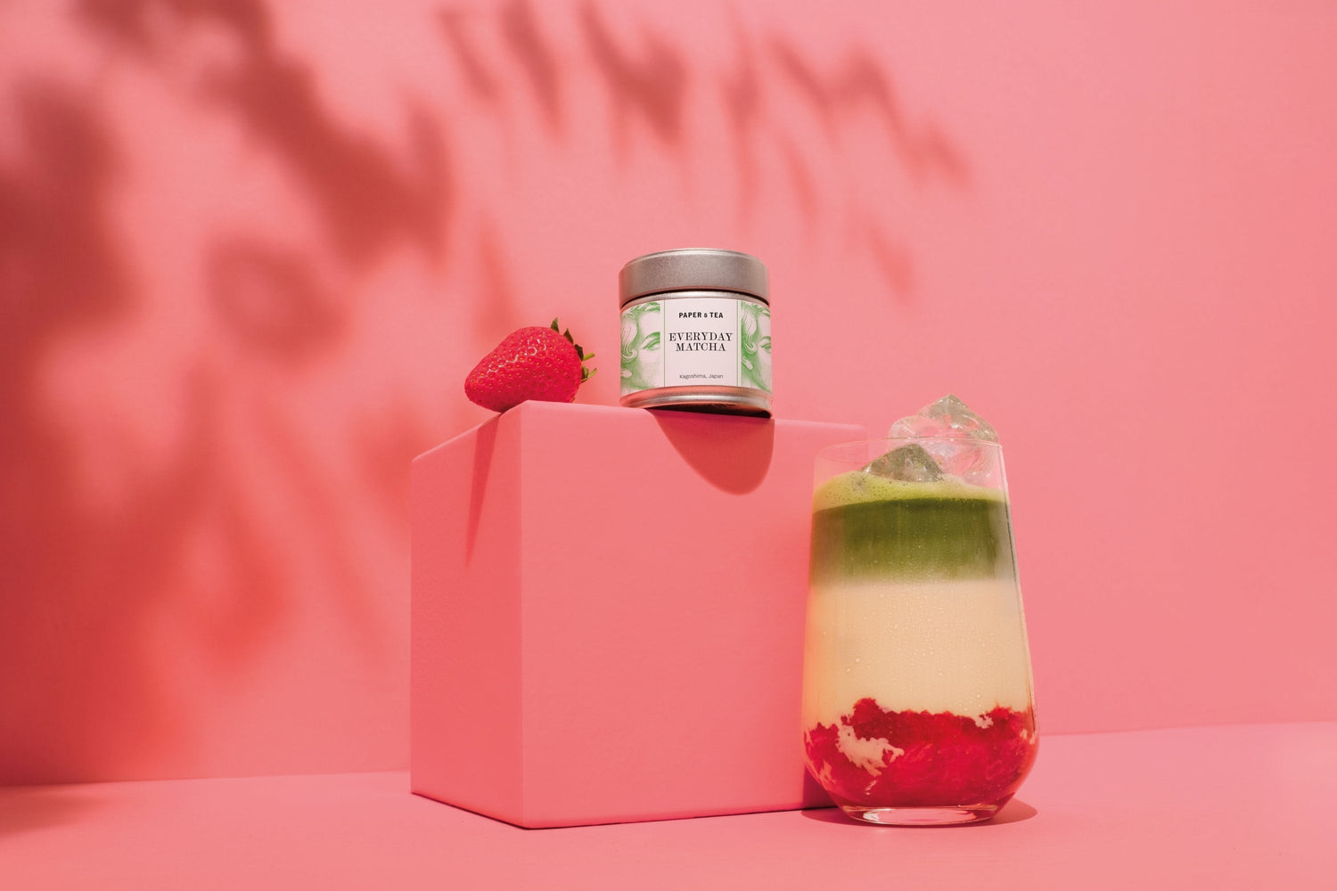 Iced Strawberry Matcha Latte