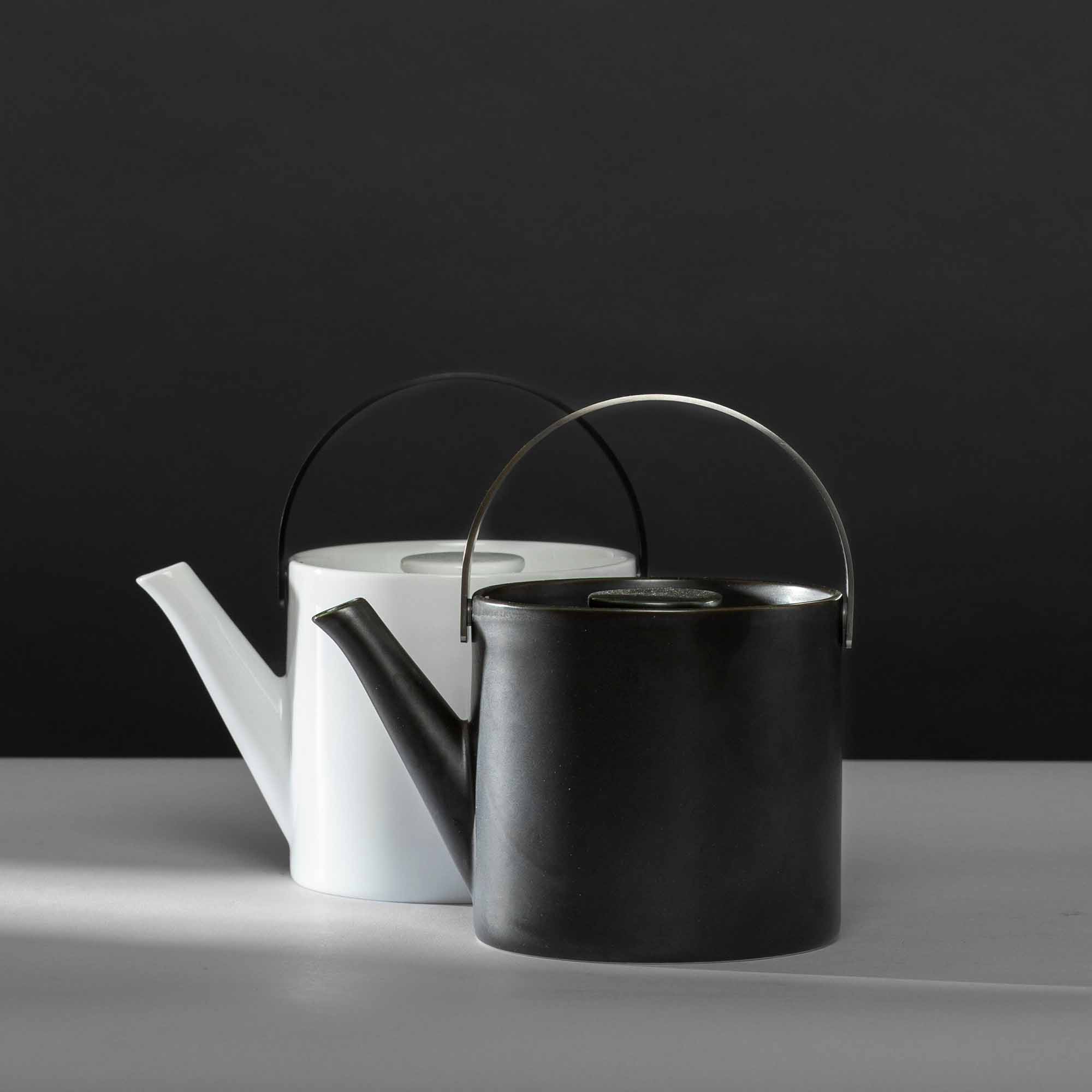 Teekanne mit Sieb Porcelain Teapot graphite