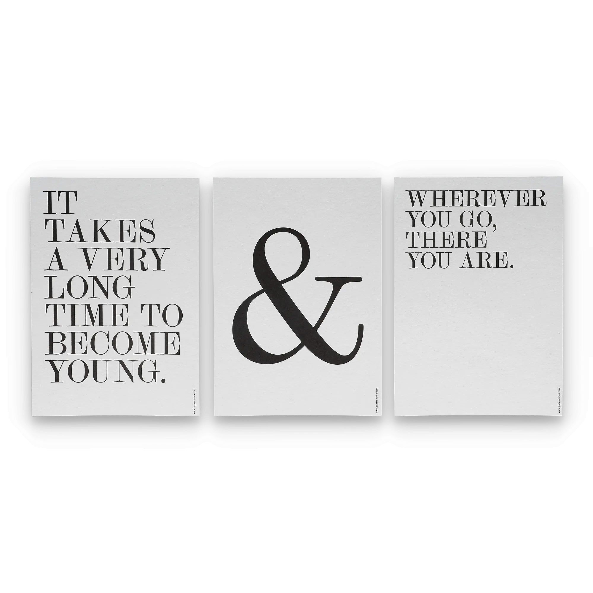 Art Prints A5 Origin Typo 3er Set